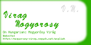 virag mogyorosy business card